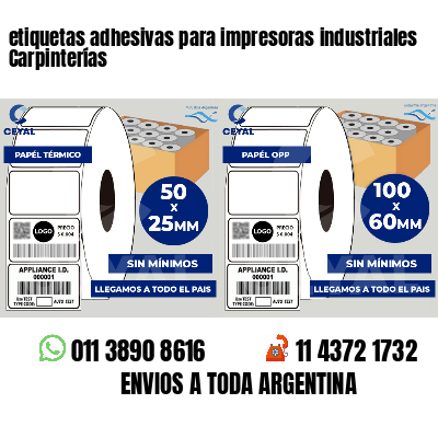 etiquetas adhesivas para impresoras industriales Carpinterías