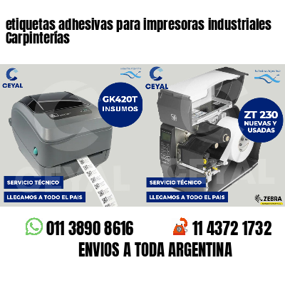 etiquetas adhesivas para impresoras industriales Carpinterías