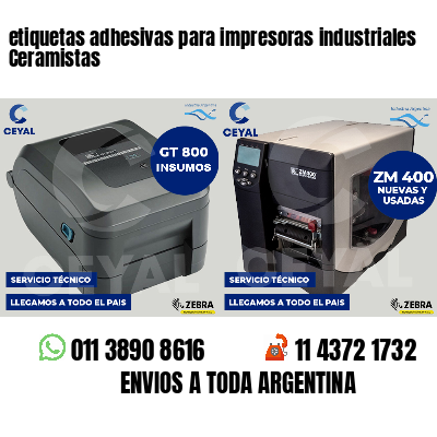 etiquetas adhesivas para impresoras industriales Ceramistas