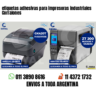 etiquetas adhesivas para impresoras industriales Corralones