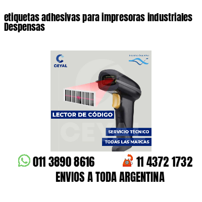 etiquetas adhesivas para impresoras industriales Despensas