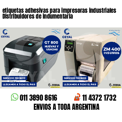 etiquetas adhesivas para impresoras industriales Distribuidores de indumentaria