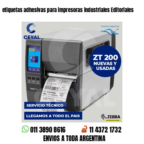 etiquetas adhesivas para impresoras industriales Editoriales