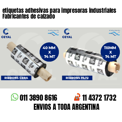 etiquetas adhesivas para impresoras industriales Fabricantes de calzado