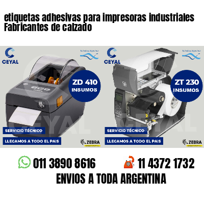 etiquetas adhesivas para impresoras industriales Fabricantes de calzado