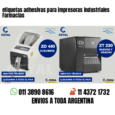 etiquetas adhesivas para impresoras industriales Farmacias