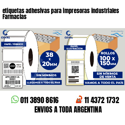 etiquetas adhesivas para impresoras industriales Farmacias