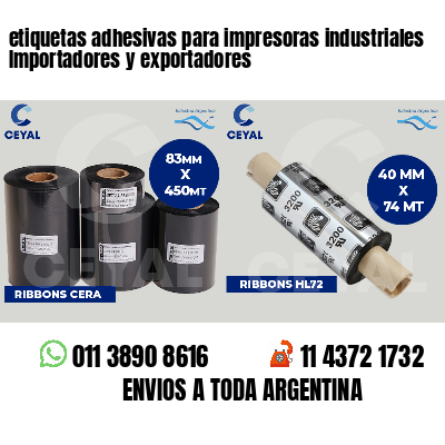 etiquetas adhesivas para impresoras industriales Importadores y exportadores