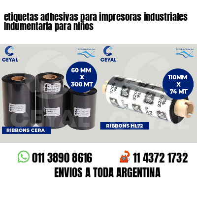 etiquetas adhesivas para impresoras industriales Indumentaria para niños