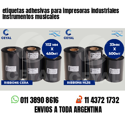 etiquetas adhesivas para impresoras industriales Instrumentos musicales