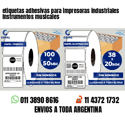 etiquetas adhesivas para impresoras industriales Instrumentos musicales