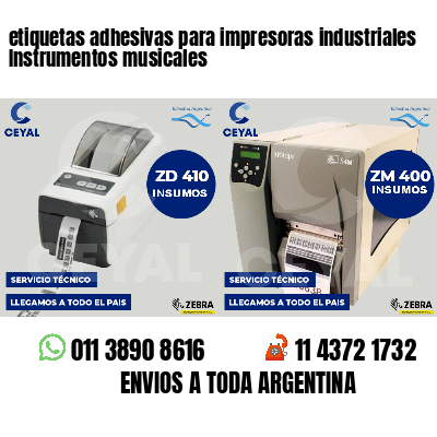 etiquetas adhesivas para impresoras industriales Instrumentos musicales