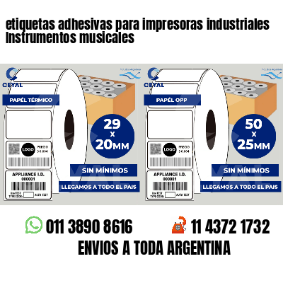 etiquetas adhesivas para impresoras industriales Instrumentos musicales