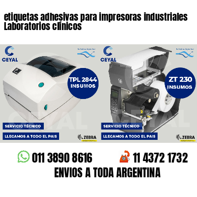 etiquetas adhesivas para impresoras industriales Laboratorios clínicos
