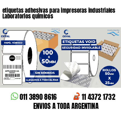 etiquetas adhesivas para impresoras industriales Laboratorios químicos