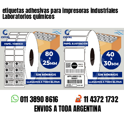 etiquetas adhesivas para impresoras industriales Laboratorios químicos