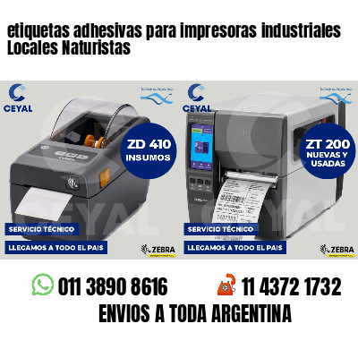 etiquetas adhesivas para impresoras industriales Locales Naturistas