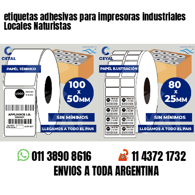 etiquetas adhesivas para impresoras industriales Locales Naturistas
