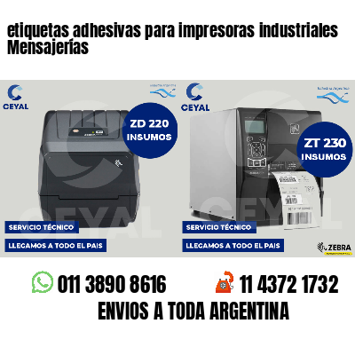 etiquetas adhesivas para impresoras industriales Mensajerías
