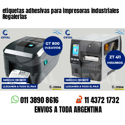 etiquetas adhesivas para impresoras industriales Regalerías