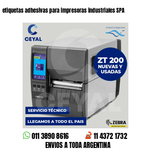 etiquetas adhesivas para impresoras industriales SPA
