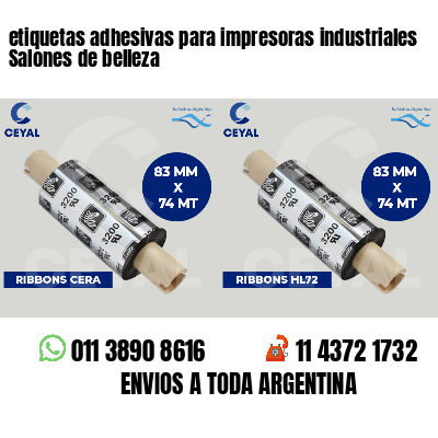 etiquetas adhesivas para impresoras industriales Salones de belleza