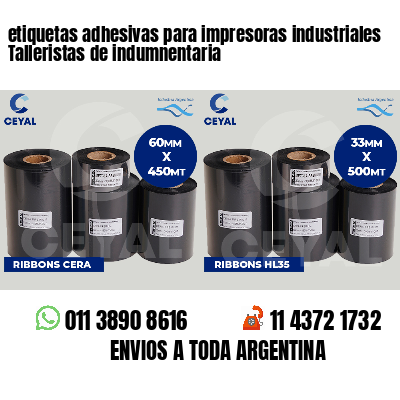 etiquetas adhesivas para impresoras industriales Talleristas de indumnentaria