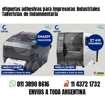 etiquetas adhesivas para impresoras industriales Talleristas de indumnentaria