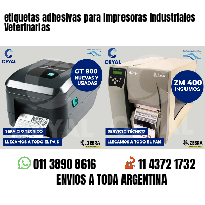 etiquetas adhesivas para impresoras industriales Veterinarias