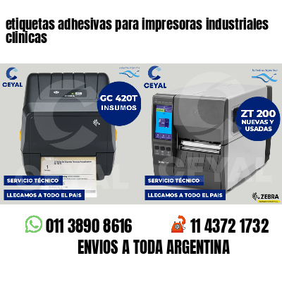 etiquetas adhesivas para impresoras industriales clinicas