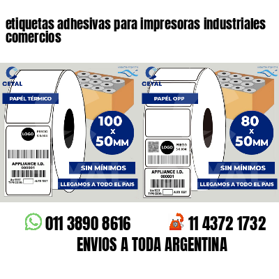 etiquetas adhesivas para impresoras industriales comercios