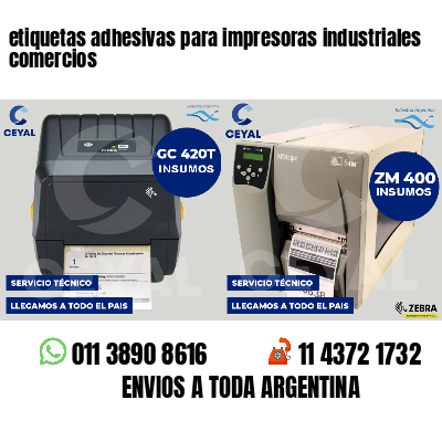 etiquetas adhesivas para impresoras industriales comercios