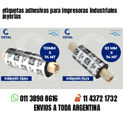 etiquetas adhesivas para impresoras industriales joyerias
