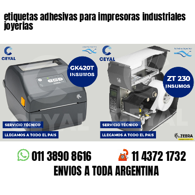 etiquetas adhesivas para impresoras industriales joyerias