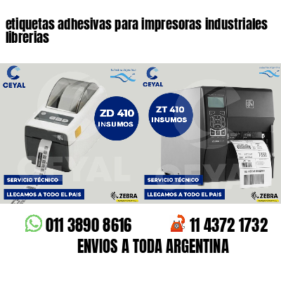etiquetas adhesivas para impresoras industriales librerias