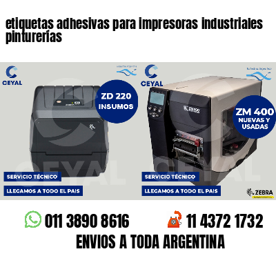 etiquetas adhesivas para impresoras industriales pinturerías