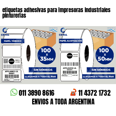 etiquetas adhesivas para impresoras industriales pinturerías