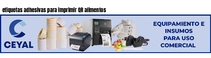 etiquetas adhesivas para imprimir QR alimentos