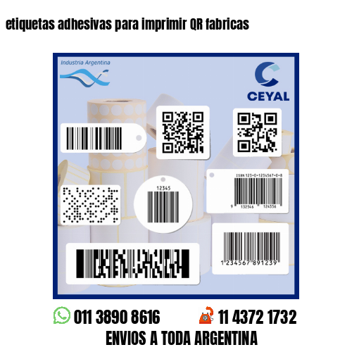 etiquetas adhesivas para imprimir QR fabricas