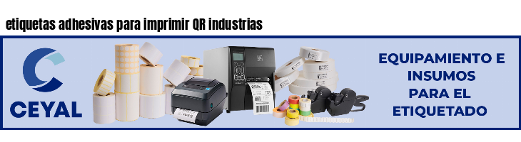 etiquetas adhesivas para imprimir QR industrias