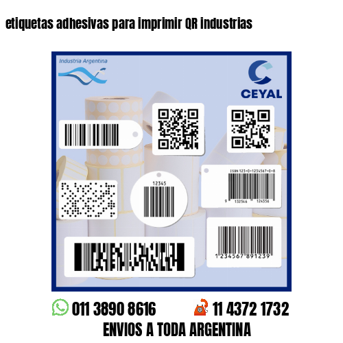 etiquetas adhesivas para imprimir QR industrias