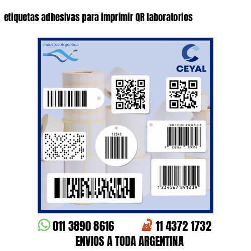 etiquetas adhesivas para imprimir QR laboratorios
