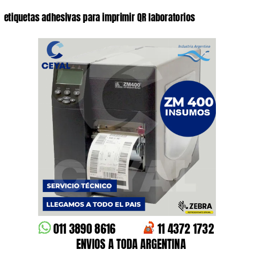 etiquetas adhesivas para imprimir QR laboratorios