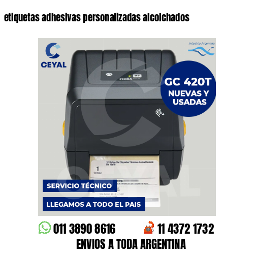 etiquetas adhesivas personalizadas alcolchados