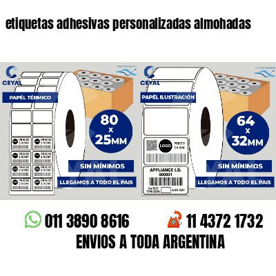 etiquetas adhesivas personalizadas almohadas