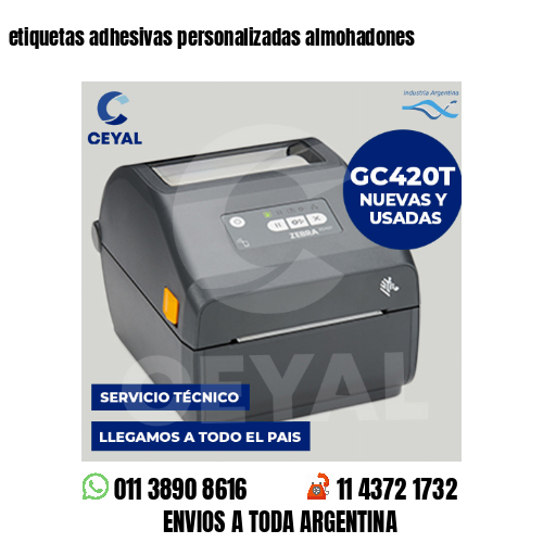etiquetas adhesivas personalizadas almohadones