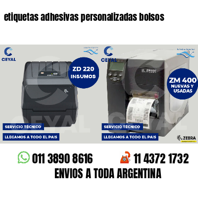 etiquetas adhesivas personalizadas bolsos