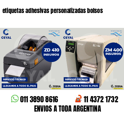 etiquetas adhesivas personalizadas bolsos