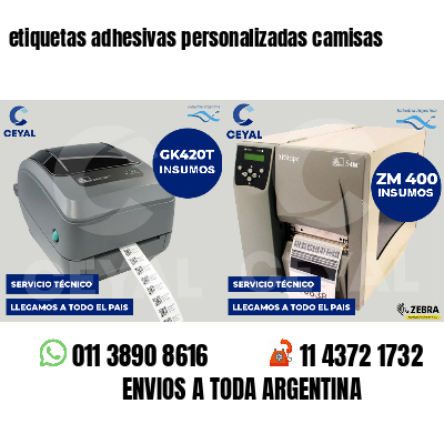 etiquetas adhesivas personalizadas camisas