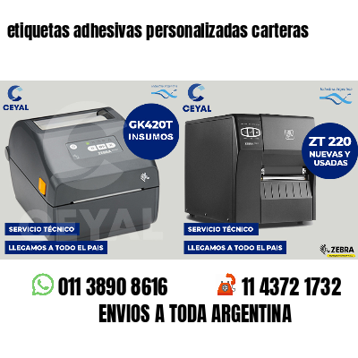 etiquetas adhesivas personalizadas carteras